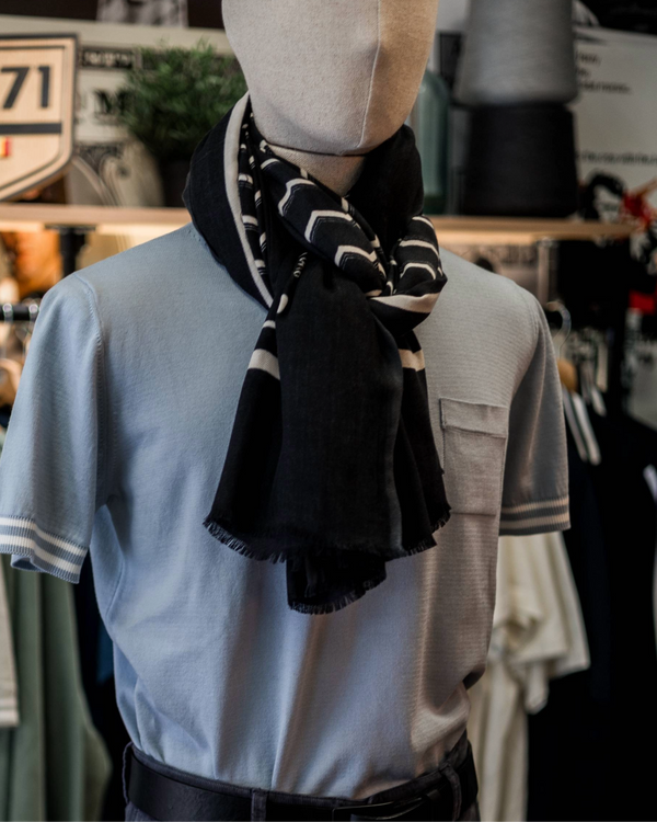Arsene Navy Scarf