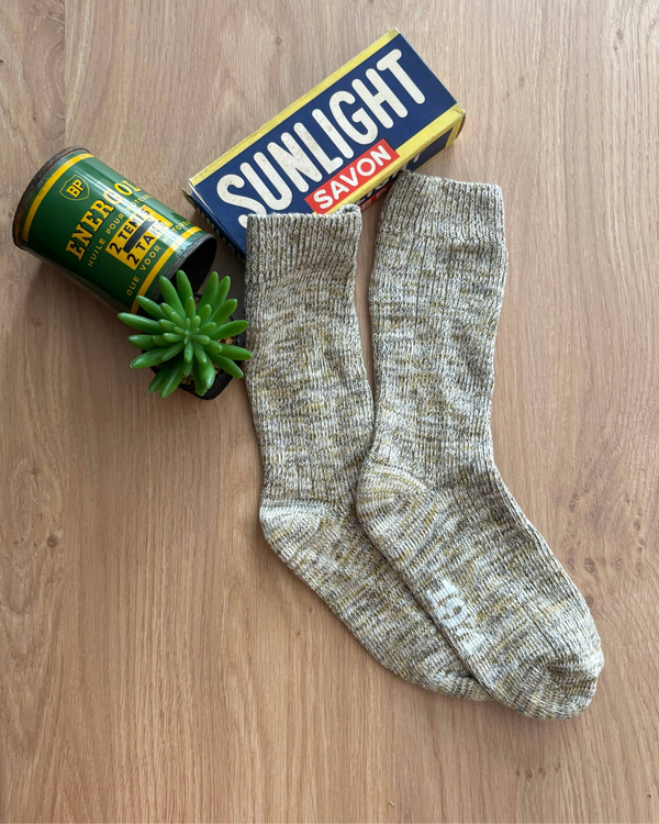Salvio Olive melange socks