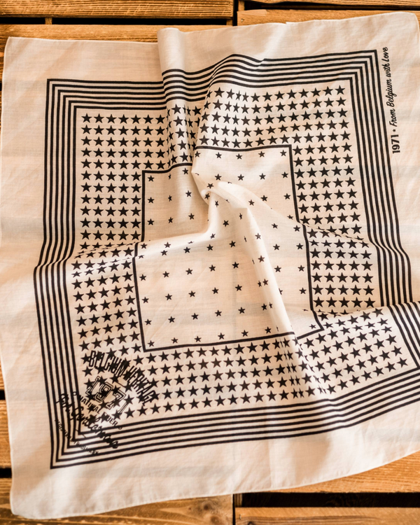 Star our cotton scarf ecru