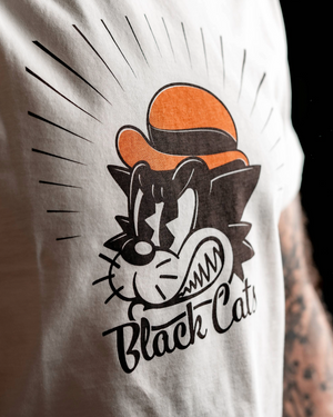 Détail motif t-shirt Aldo design vintage authentique