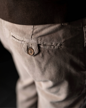 Vue arrière pantalon Arturo écru homme style rétro