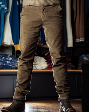 Détail poche pantalon Arturo kaki fabrication Portugal qualité