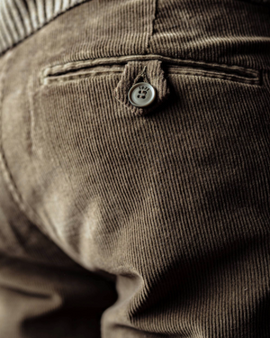 Vue arrière pantalon Arturo kaki homme style rétro heritage