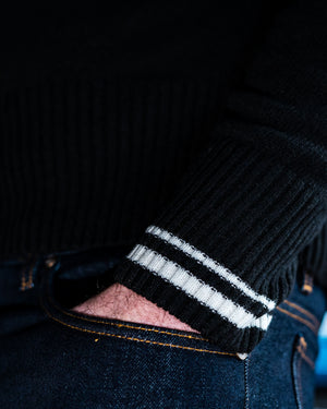 Pull Bary noir porté look vintage heritage authentique