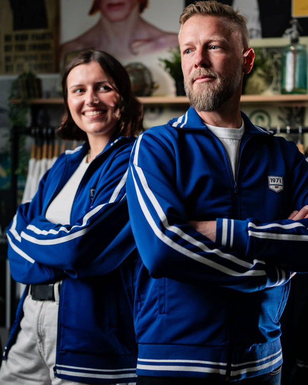 Bruce Tracksuit Jacket Worker Blue