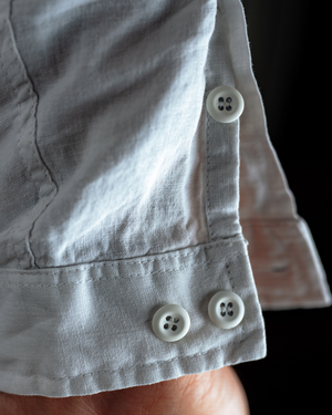 Texture lin coton chemise Eddy bleu clair respirant doux