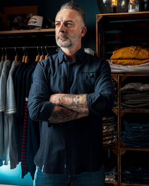 T-Shirt Vintage Anni '70 Per Uomo A Maniche Lunghe Blu Navy 55 T-Shirt Vintage Anni '70 Per Uomo A Maniche Lunghe Blu Navy 55