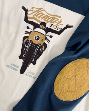 T-shirt Hangar Zero1 porté look aviation vintage