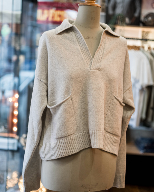 Georgette Wool Jacket in Light Grey Pearl
