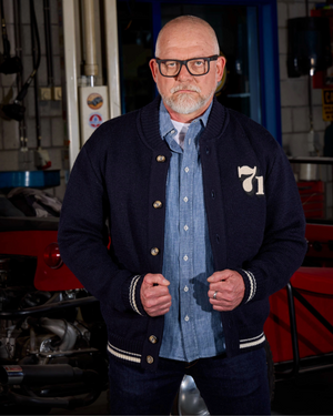 The Knitted Jacket Henri Blue