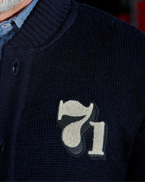 The Knitted Jacket Henri Blue