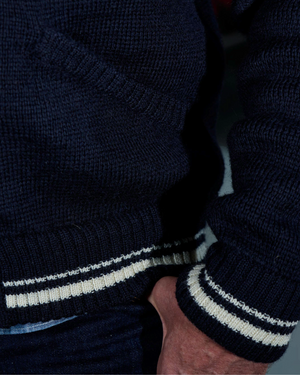 The Knitted Jacket Henri Blue