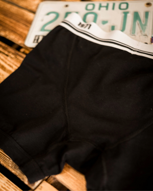 Vue arrière boxer Murdock noir coupe ajustée premium