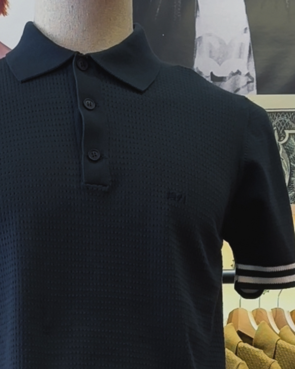 Paolo Knitted polo Ink