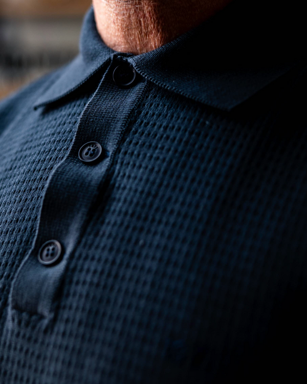 Paolo Knitted polo Ink