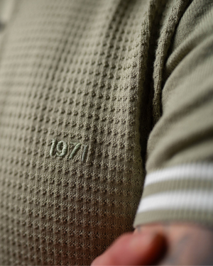 Polo tricoté Pepito vert clair homme - style rétro vintage - artisanat italien 1971"