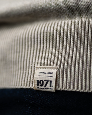 Pull Rick écru chiné porté style vintage années 70
