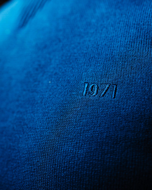 Vue latérale pull Rick pétrole fil italien qualité