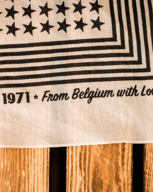 Vue pliée écharpe Star coton écru qualité