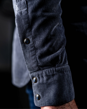 Col western chemise Torst bleu indigo coupe authentique