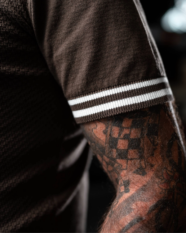 Umberto Knitted polo Brown