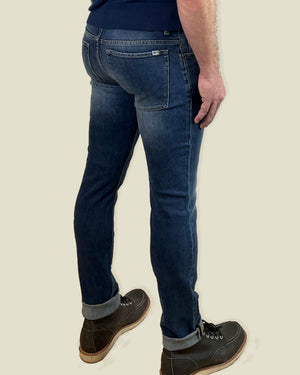 Jean Richy Dirty Blue porté look authentique heritage