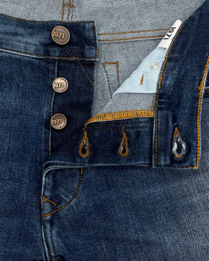 Vue face jean Richy Worker bleu homme heritage